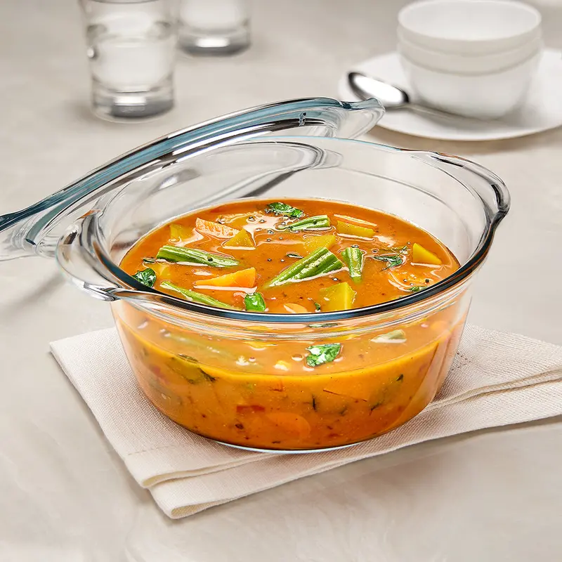 Borosil Deep Round Casserole Dish – 1.75 Litre Capacity 1