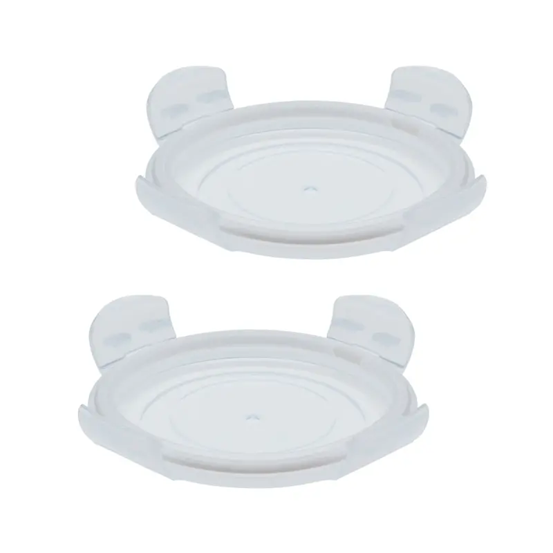 Borosil Round Storage Jars – 240Ml With Silicone-Gasket Lids (Pack Of 2) 1