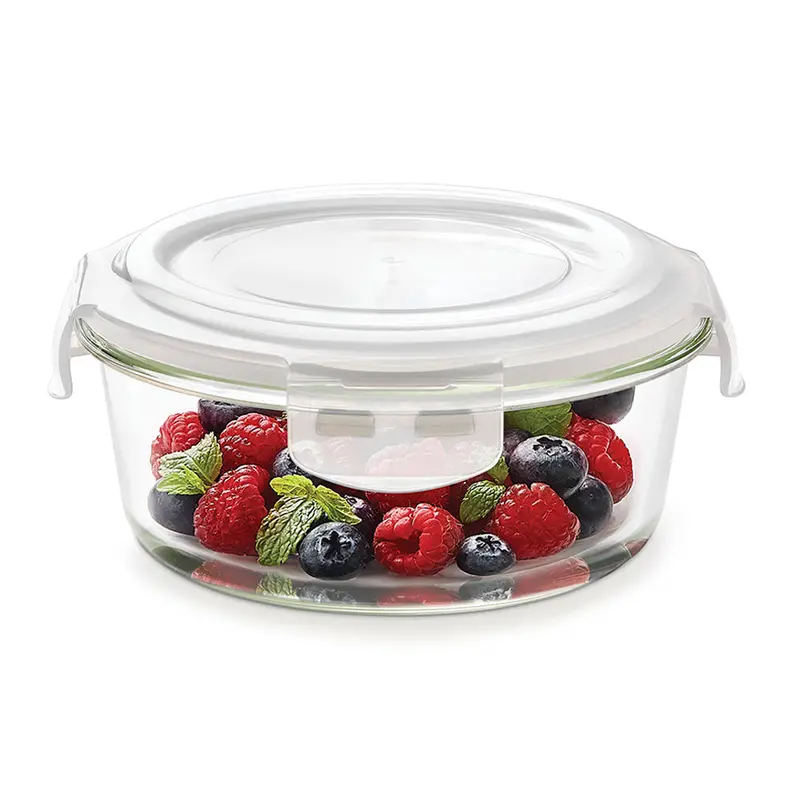 Borosil Tuff-Glass Klip N Store Round Airtight Container (Single Unit) 1