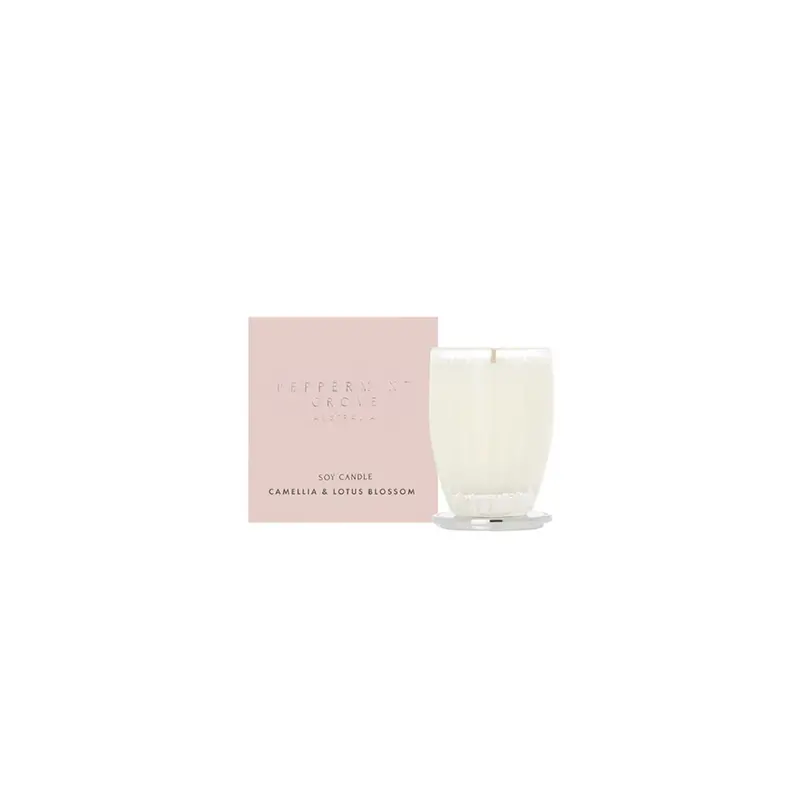 Camellia & Lotus Blossom Fragrance Candle – 60G Compact Tin By Peppermint Grove Australia 1