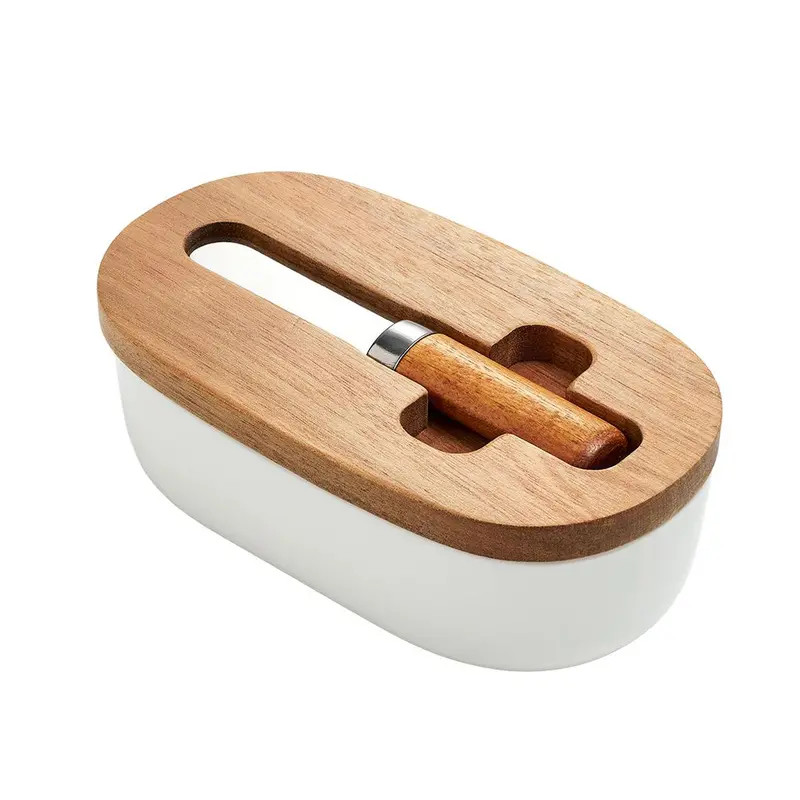 Casero Butter Dish With Integrated Spreader – Elegant Matching Set 1