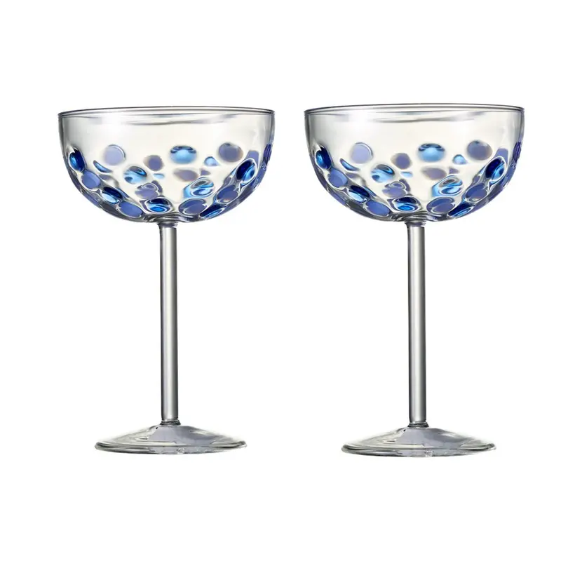 Casero Dapple Blue Couple Glasses – Set Of 2, 250Ml Double-Walled Tumblers 1