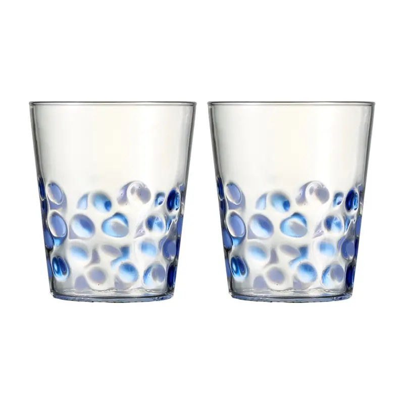 Casero Dapple Blue Tumblers – Set Of 2 (370Ml Each) 1