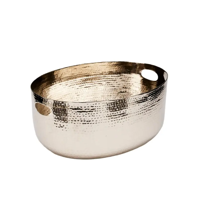Casero Moda Nickel-Finished Party Ice Bucket – Contemporary Design 1
