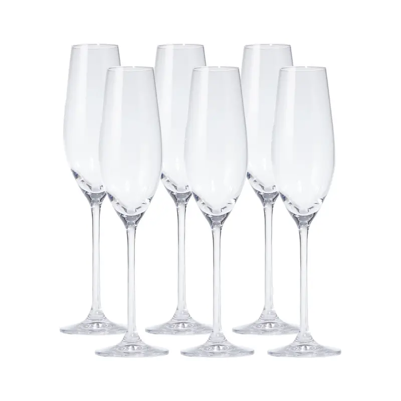 Casero Sensa Champagne Flutes – 210Ml Set Of 6 Elegant Stemware 1