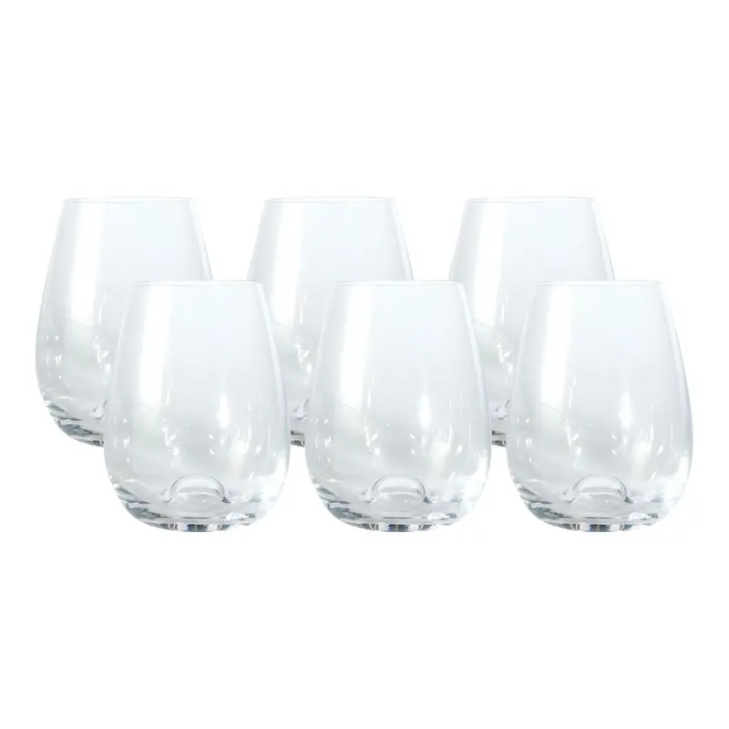 Casero Sensa Stemless Wine Glasses – 460Ml Set Of 6 Casual Modern Serve 1