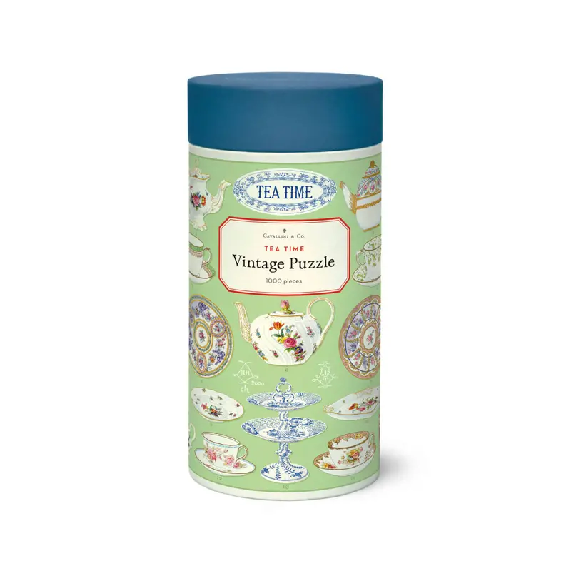 Cavallini & Co Vintage Tea Time Illustration Jigsaw Puzzle – 1000 Pieces 1