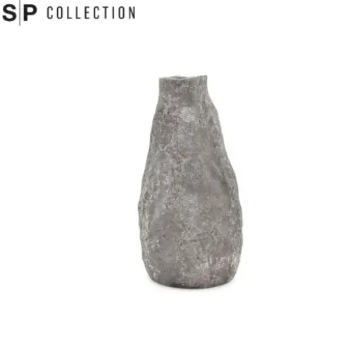 Cave Anthracite Stoneware Vase – 17×33.5 Cm Organic Form 1