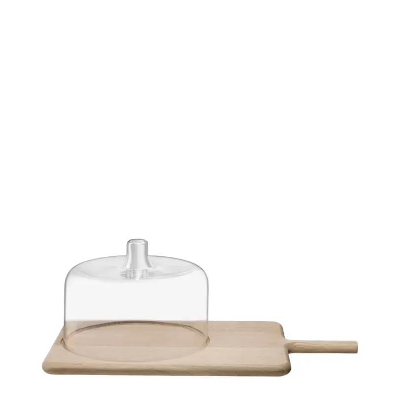 Cheese Presentation Dome With Reclaimed Oak Serving Board 1