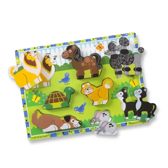 Chunky Pets Wooden Puzzle – 8-Piece Toddler Learning Toy 1