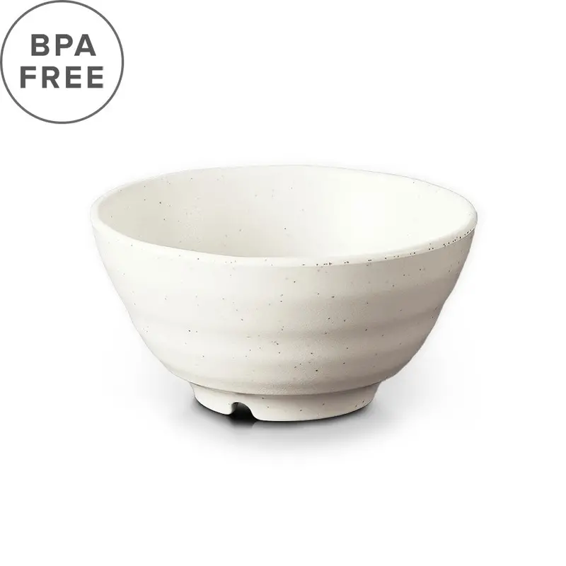 Clearance: White Grainy Melamine Donburi Bowl – 33 Oz, 6.6" Diameter 1