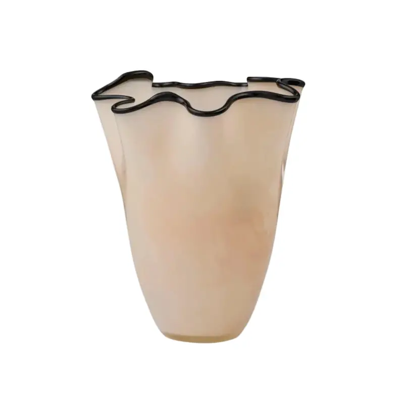 Coast To Coast Home Jarvis Ivory-And-Black Glass Vase – 21 X 24.5Cm 1