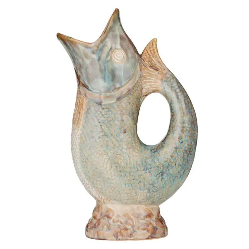 Coast To Coast Home Pescado Ceramic Jug – Mint Green, 19 × 9 × 31.5 Cm 1