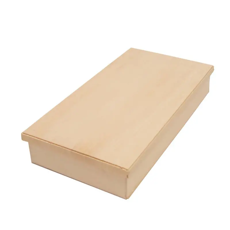 Coco Large Rectangular Wooden Bento Box With Lid – 9" X 4.75", 25-Set 1