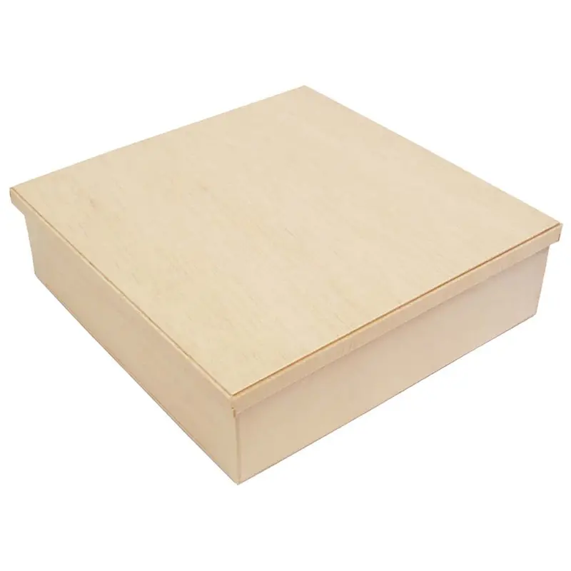 Coco Square Wooden Takeout Box With Lid – 6.7" X 6.7", 25-Set Case 1