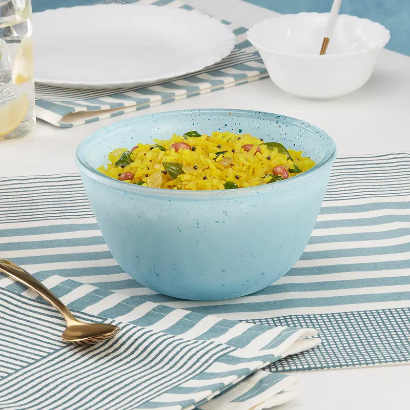 Colors Kube Blue Microwave-Safe Mixing Bowl – Durable Ceramic 1