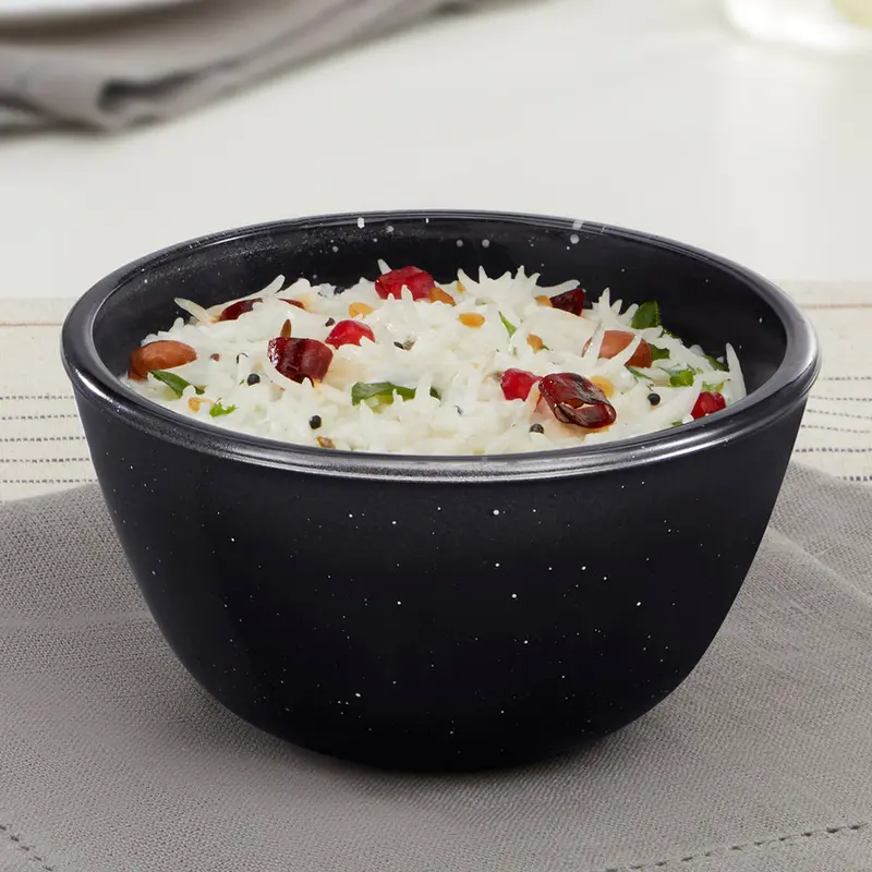 Colors Pebble Black Round Serving Bowl 1
