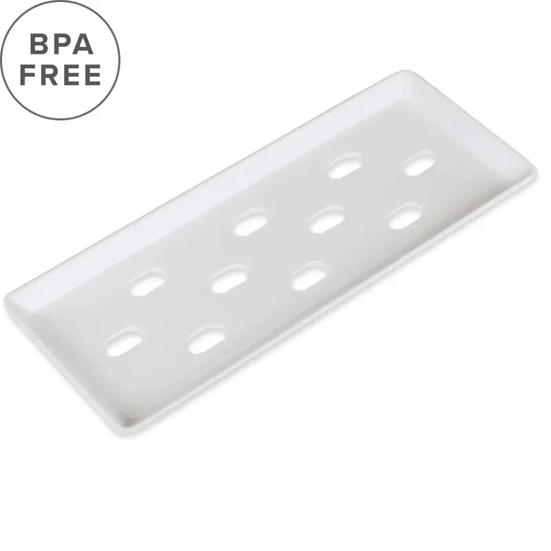 Compact White Melamine Sushi Neta Plate – 8.75 X 3.5 Inches 1