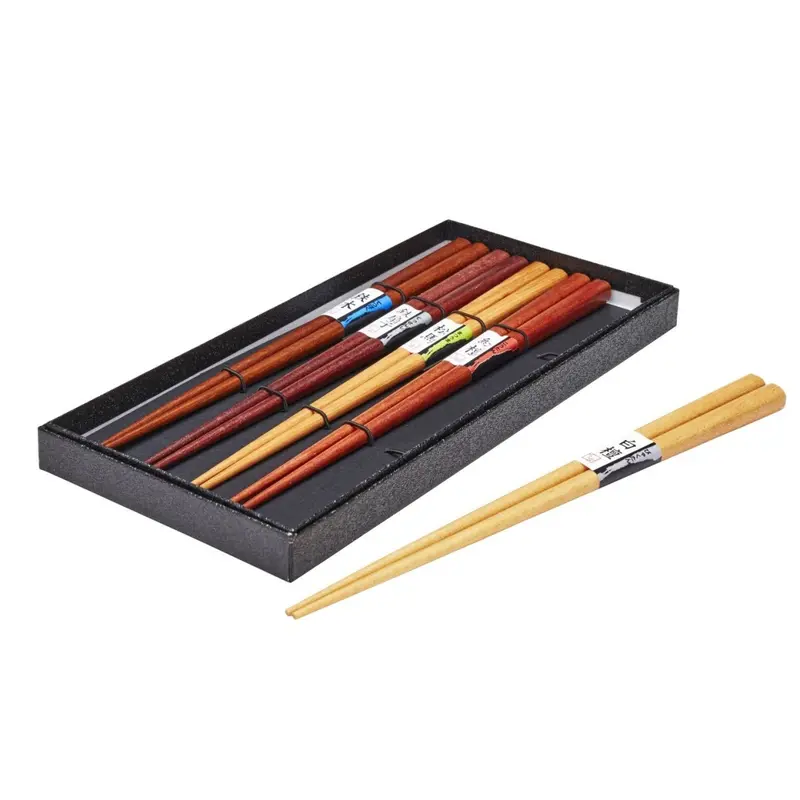Concept Japan Kibashi Acacia Wood Chopstick Set – Assorted Finishes 1