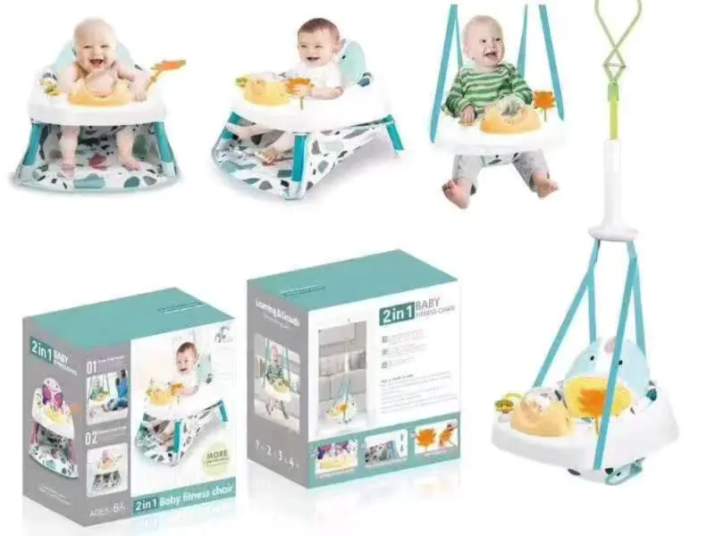 Convertible 2-In-1 Baby Fitness & Tummy Time Support Chair 1