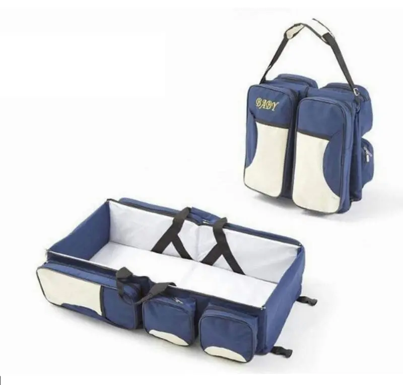 Convertible Travel Diaper Bag In Blue 1