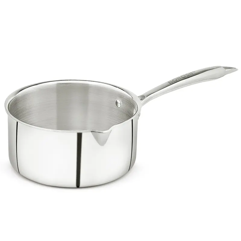 Cookfresh Triply Saucepan Featuring Seamless Spout And Riveted Handle 1