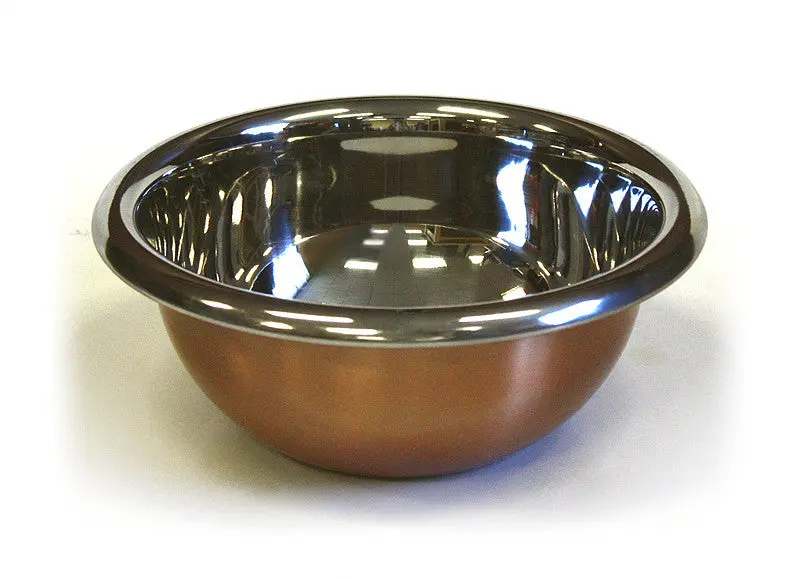 Copper-Plated Stainless Steel Mixing Bowl – Zuccor Premium Gloss Finish, 9.625 Inches 1