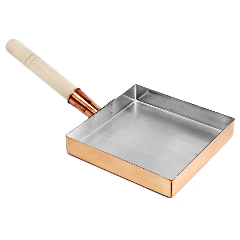 Copper Tamagoyaki Pan – Large Square, 9.5" X 9.5", Hand-Hammered Japanese Style 1