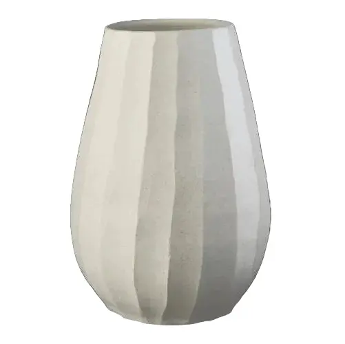 Cream-Colored Cliff Ceramic Vase – Minimalist Table Accent 1