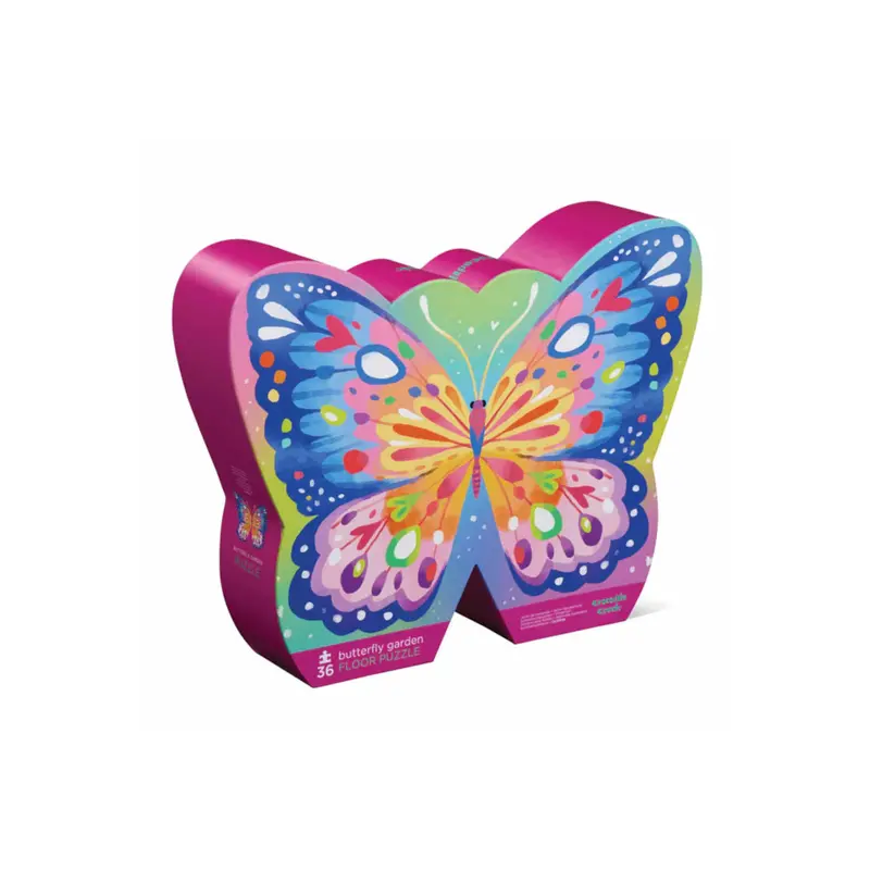 Crocodile Creek Butterfly Garden Foil-Embellished Floor Puzzle – 36 Pieces 1