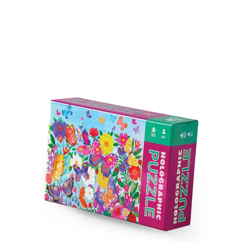 Crocodile Creek Holographic Butterfly Puzzle – 50-Piece Kids Activity 1