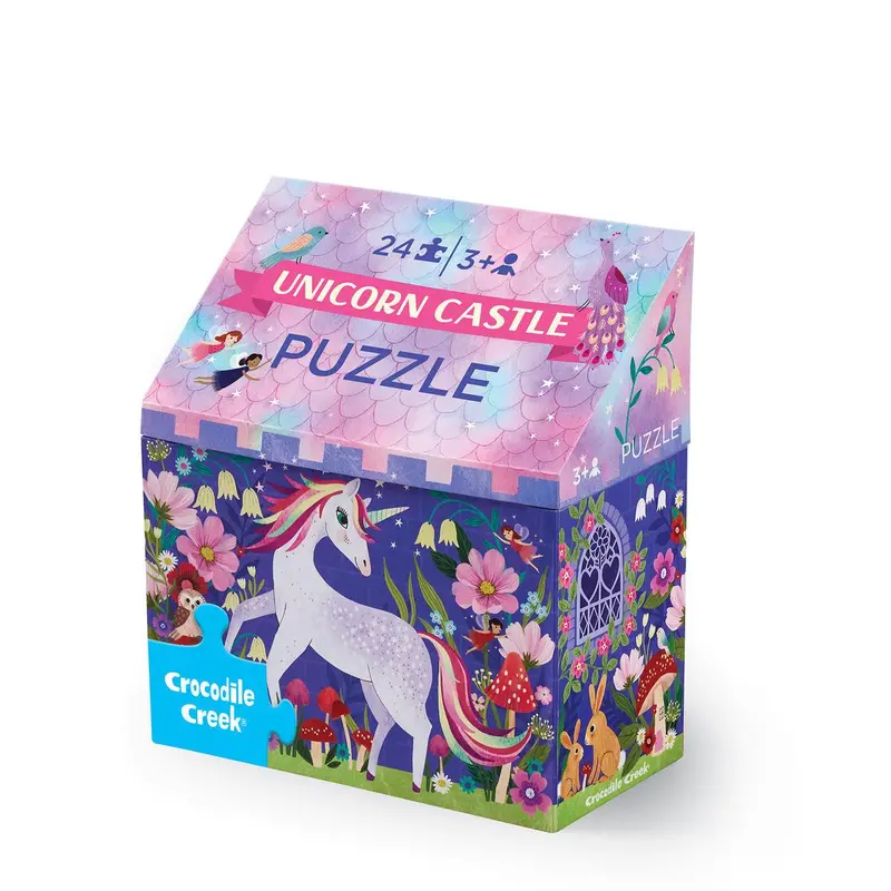 Crocodile Creek Unicorn Castle Building Puzzle – 24-Piece Toddler Puzzle 1