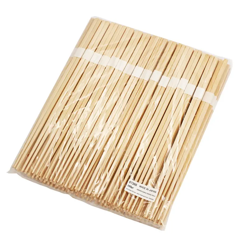 Disposable Japanese Cypress Chopsticks – Square Tip, 9.5", 100 Pairs 1