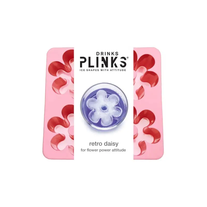 Drinks Plinks Pink Daisy Ice Cube Tray – Flexible Silicone Design 1