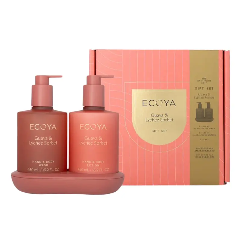 Ecoya Guava & Lychee Sorbet Fragranced Bathroom Collection 1