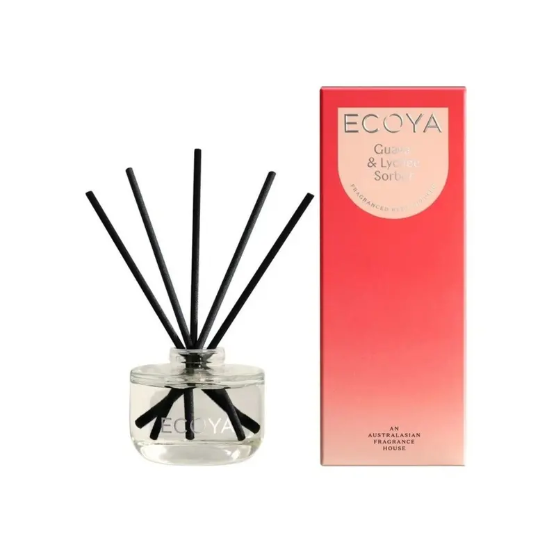 Ecoya Guava & Lychee Sorbet Mini Scented Reed Diffuser – 50Ml 1