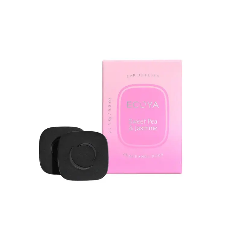 Ecoya Sweet Pea & Jasmine Car Diffuser Refill – Long-Lasting Fragrance Oil 1