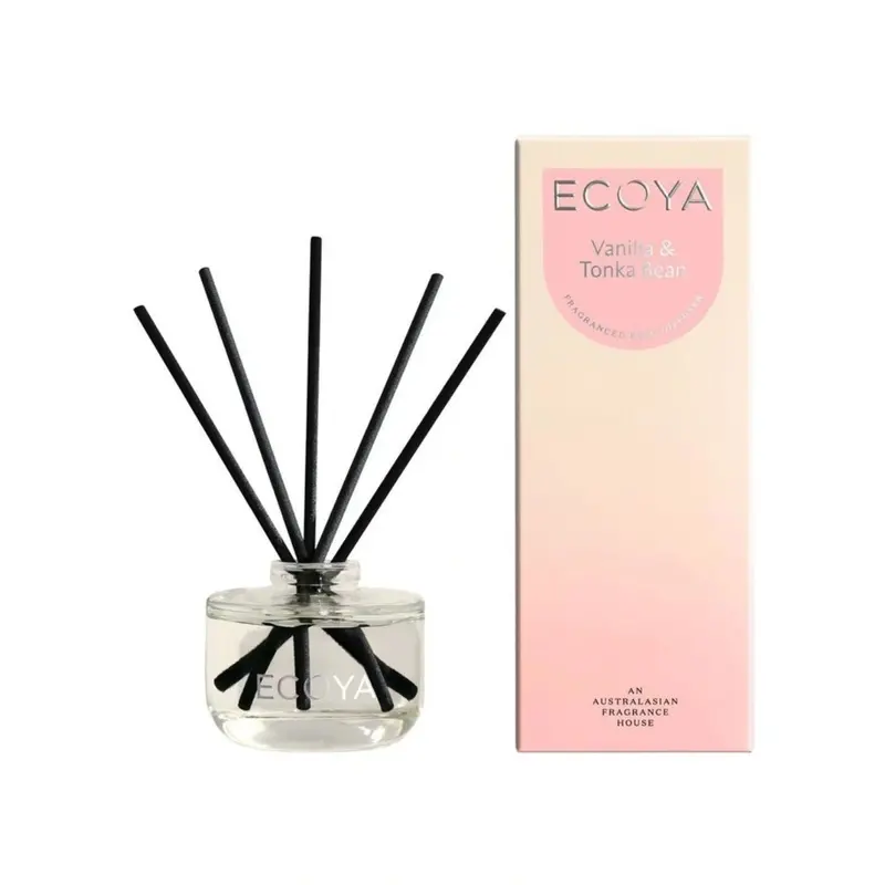 Ecoya Vanilla & Tonka Bean Mini Fragrance Reed Diffuser – 50Ml 1