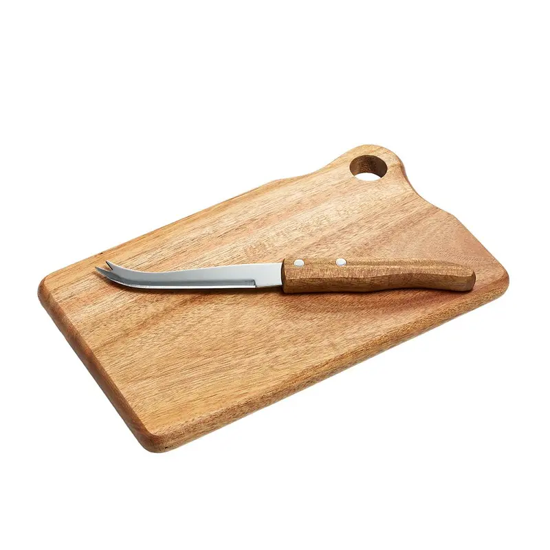 Epicurean Fromage Acacia Wood Cheese Board With Stainless Steel Knife 1