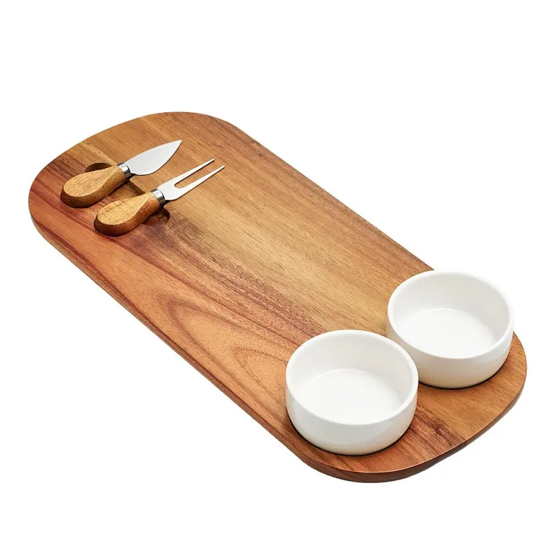 Epicurean Fromage Oval Cheese Serving Set – 5-Piece Gourmet Collection 1