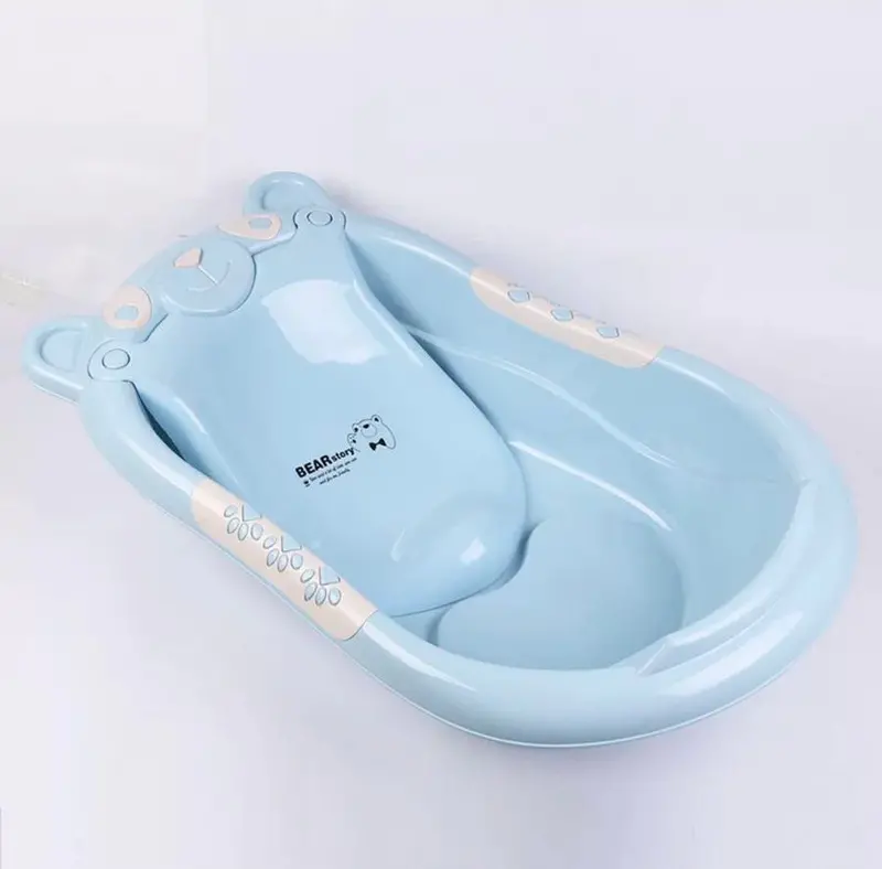 Ergonomic Baby Bath Tub With Built-In Infant Support – Blue 1