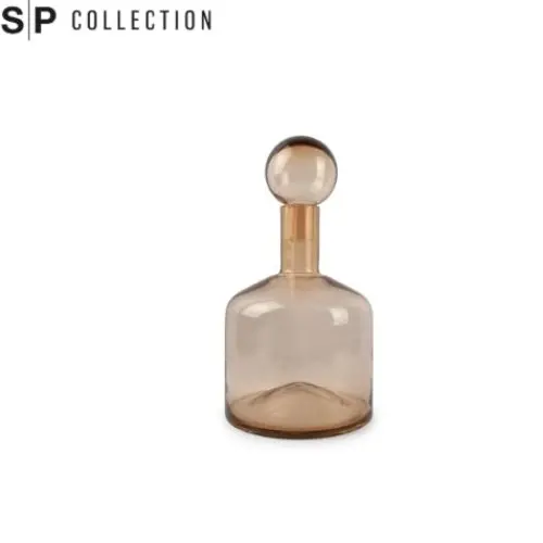 Fera Amber Glass Vase With Removable Lid – 22×40.5 Cm 1