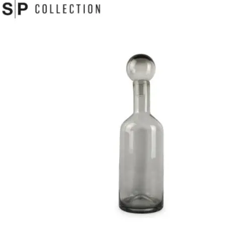 Fera Grey Glass Vase With Lid – 15.5×55 Cm 1
