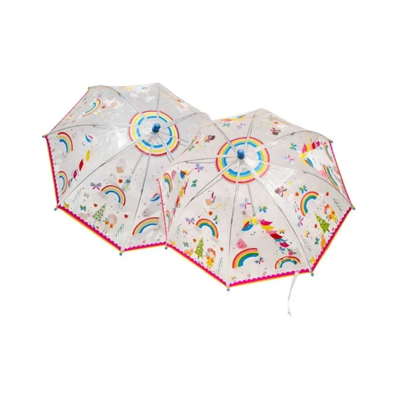 Floss & Rock Colour-Changing Rainbow Fairy Umbrella – Transparent Design 1