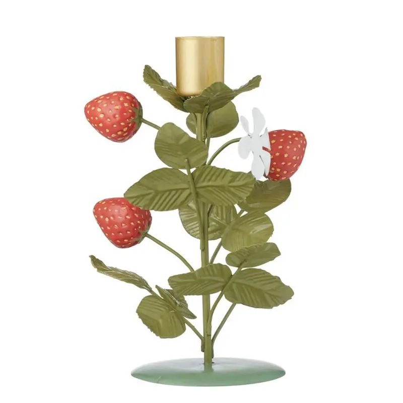 Fragolla Strawberry-Shaped Metal And Resin Candle Holder 1