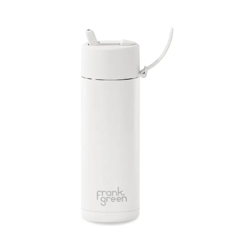 Frank Green 595Ml Flip-Lid Reusable Bottle In Cloud White 1