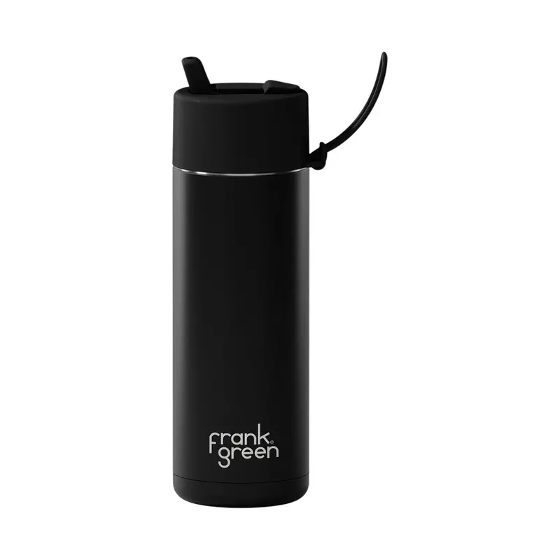 Frank Green 595Ml Flip-Lid Reusable Bottle In Midnight Black 1