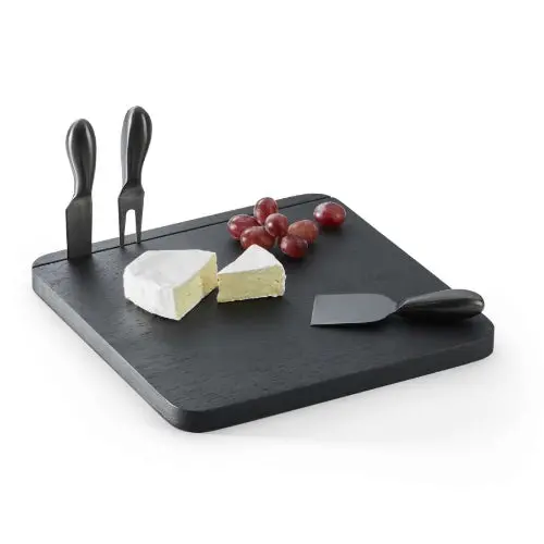 Fromage Cheese Board Set With Three Stainless Steel Knives 1