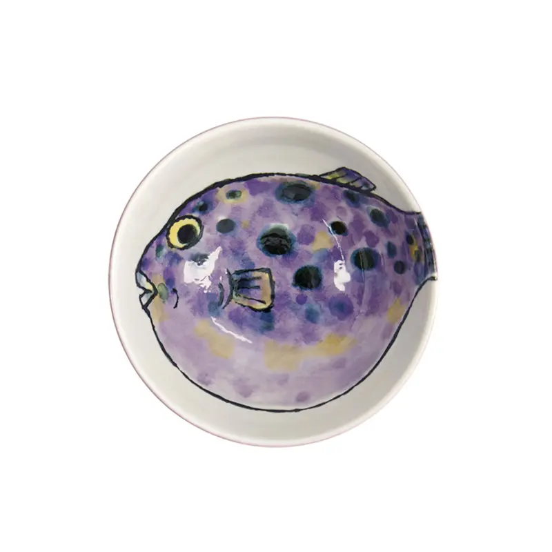 Fugu Purple Seafood Bowl – Tokyo Design Ceramic, 13 Cm 1