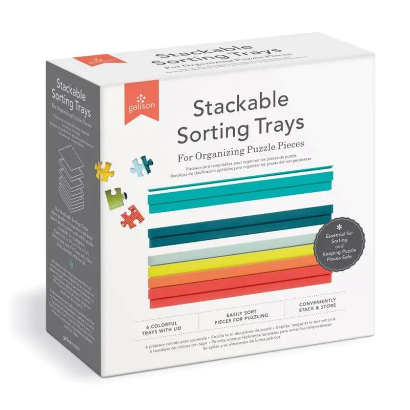 Galison Stackable Puzzle Sorting Trays (20 × 20 × 8 Cm) 1